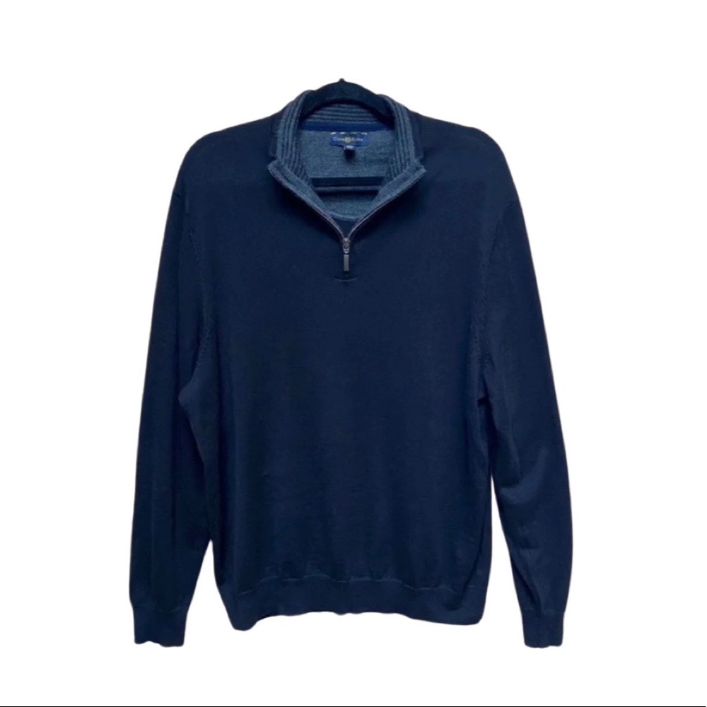 *SALE**** Club Room 1/4 zip merino wool blend pullover sweater size XL